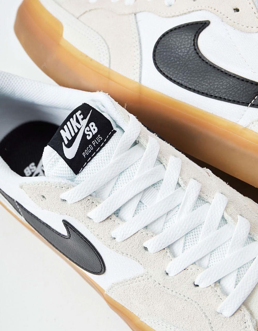 Nike SB Pogo Skate Shoes - White/Black-White-Gum Light Brown - Image 2