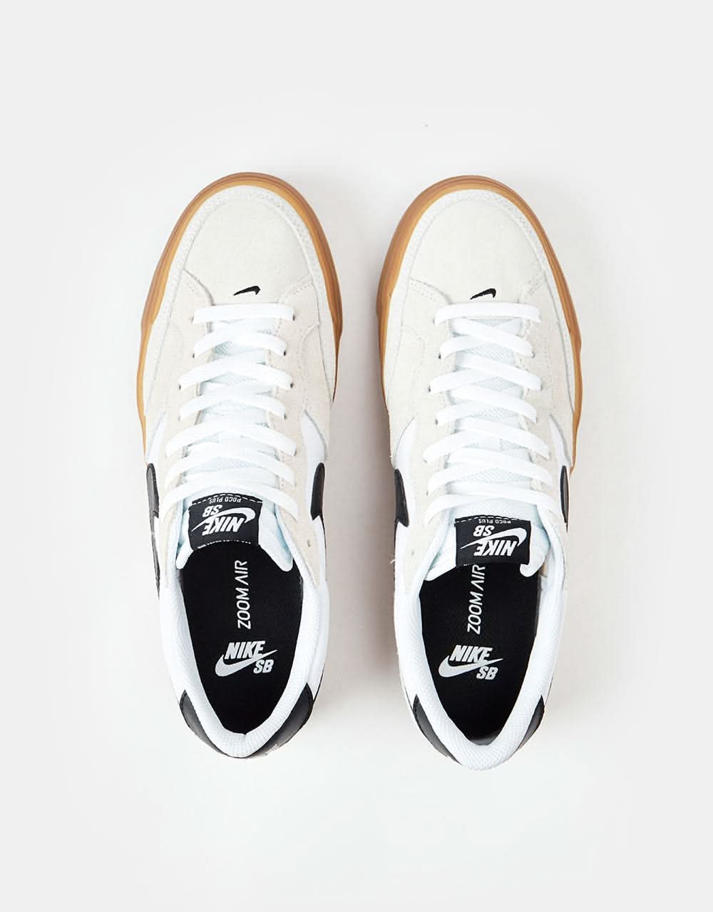 Nike SB Pogo Skate Shoes - White/Black-White-Gum Light Brown - Image 6