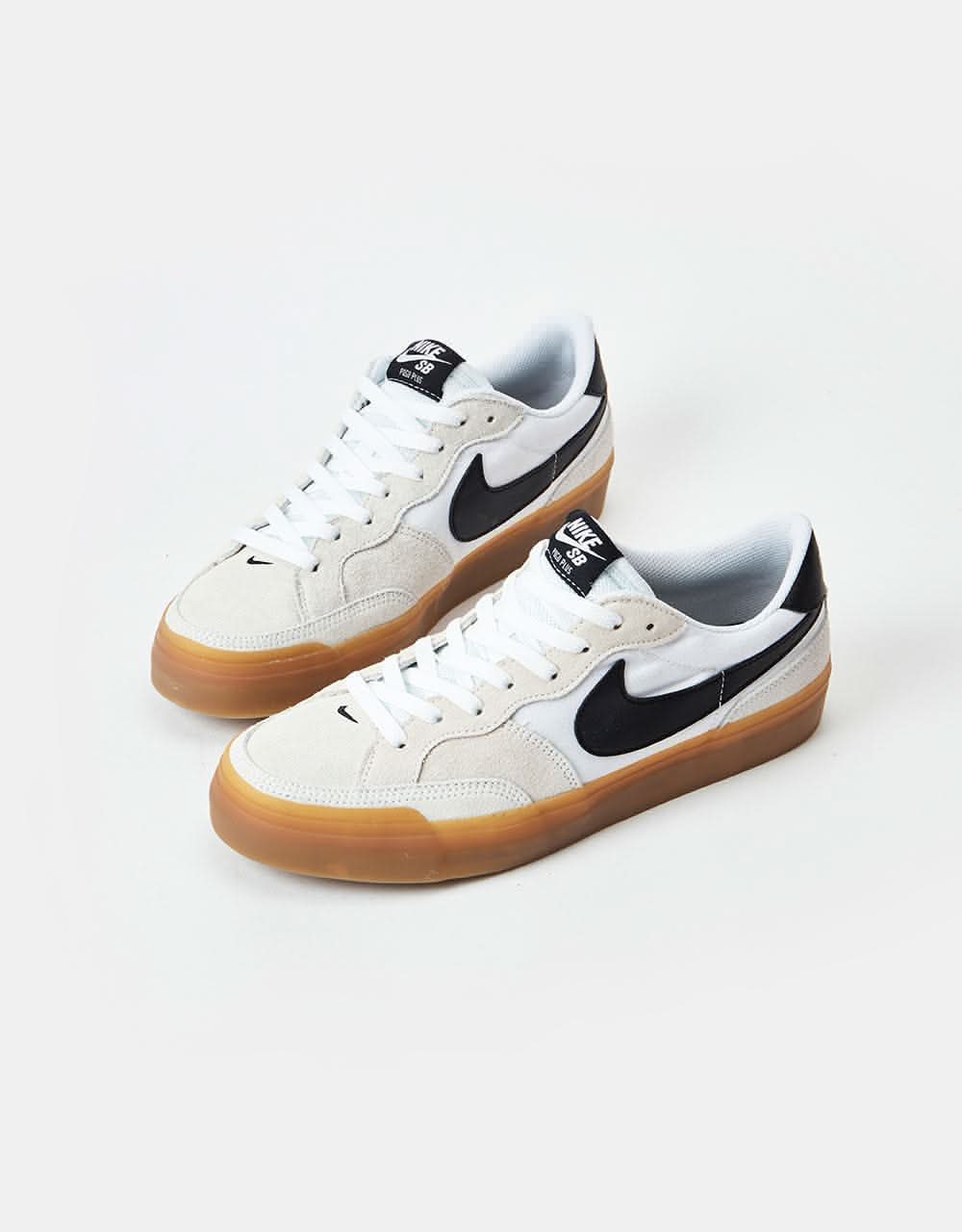 Nike SB Pogo Skate Shoes - White/Black-White-Gum Light Brown - Image 8
