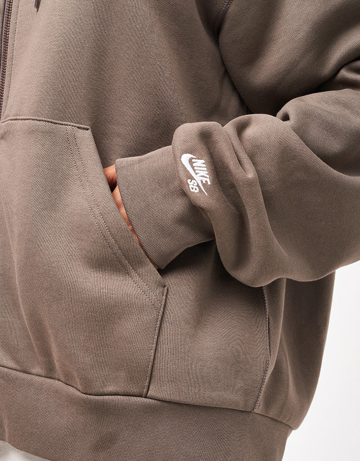 Nike SB Pool Airs Zip Hoodie - Cave Stone/White - Image 12