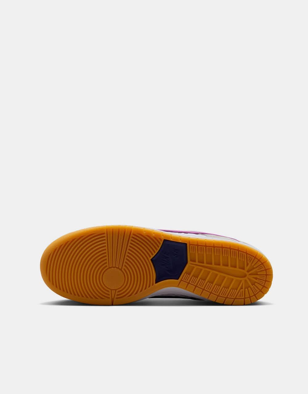 Nike SB 'Rayssa' Dunk Low Premium QS Skate Shoes - Pure Platinum/Deep Royal Blue/Vivid Purple/White/Gum Yellow - Image 8