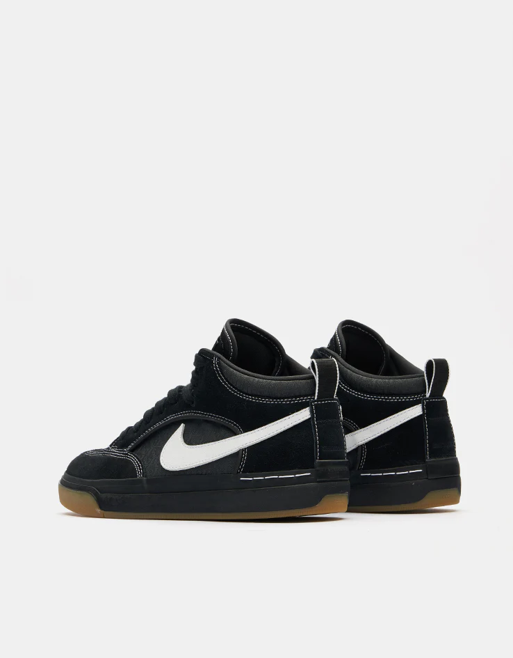 Nike SB React Leo Skate Shoes - Black/White-Black-Gum Light Brown - Image 4