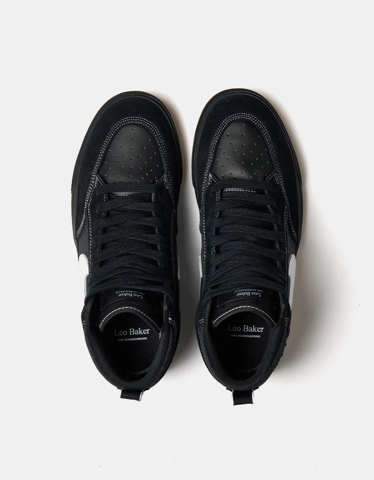 Nike SB React Leo Skate Shoes - Black/White-Black-Gum Light Brown - Image 7