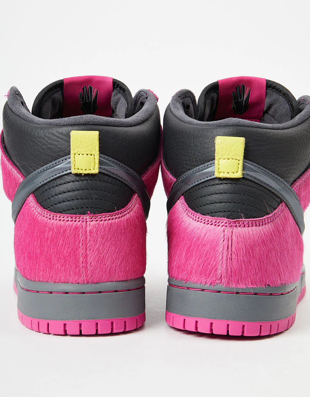 Nike SB 'Run the Jewels' Dunk High QS Skate Shoes - Active Pink/Black-Metallic Gold - Image 6