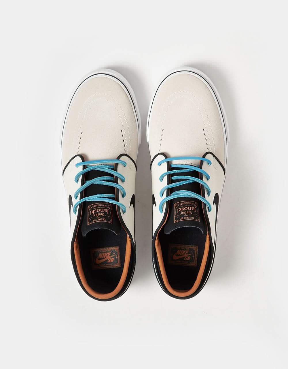 Nike SB 'Safari Electric Pack' Zoom Janoski OG+ Skate Shoes - Phantom/Chlorine Blue-Black - Image 3