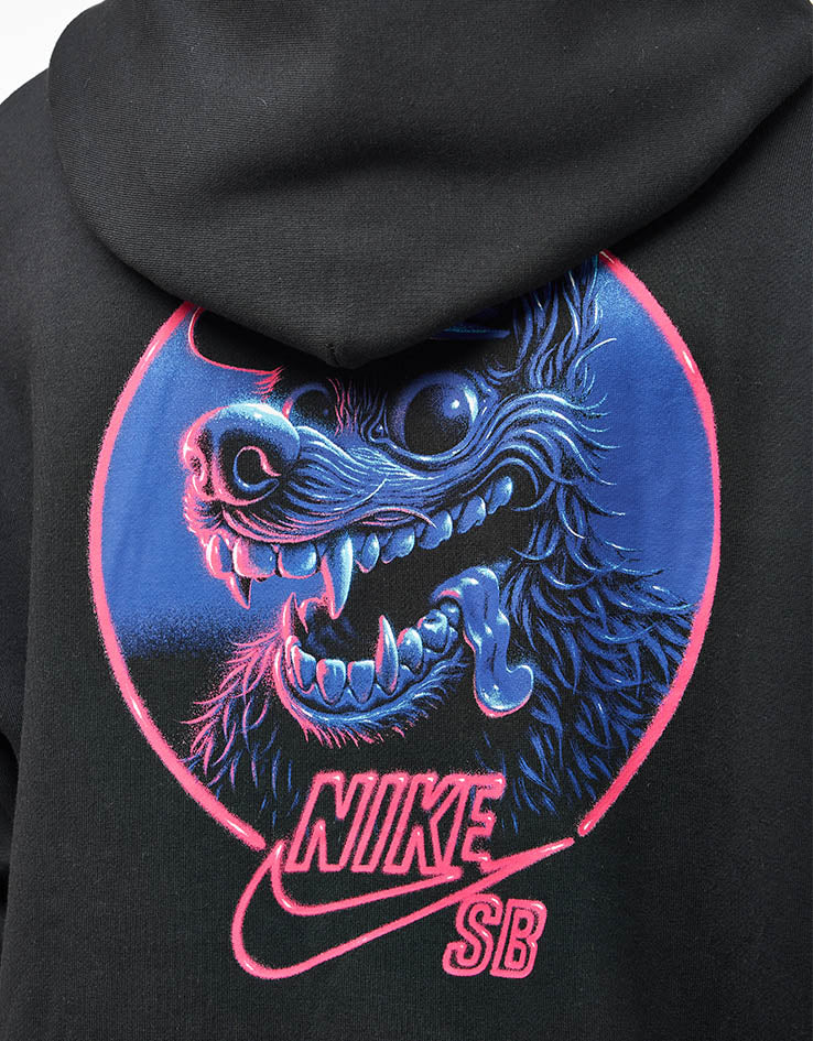 Nike SB SK8 Fiend Full Zip Hoodie - Black/White - Image 3