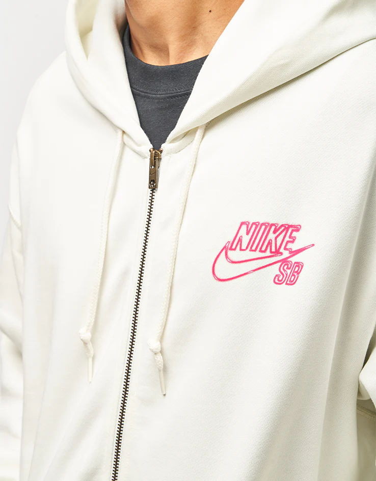 Nike SB SK8 Fiend Full Zip Hoodie - Sail/Black - Image 6