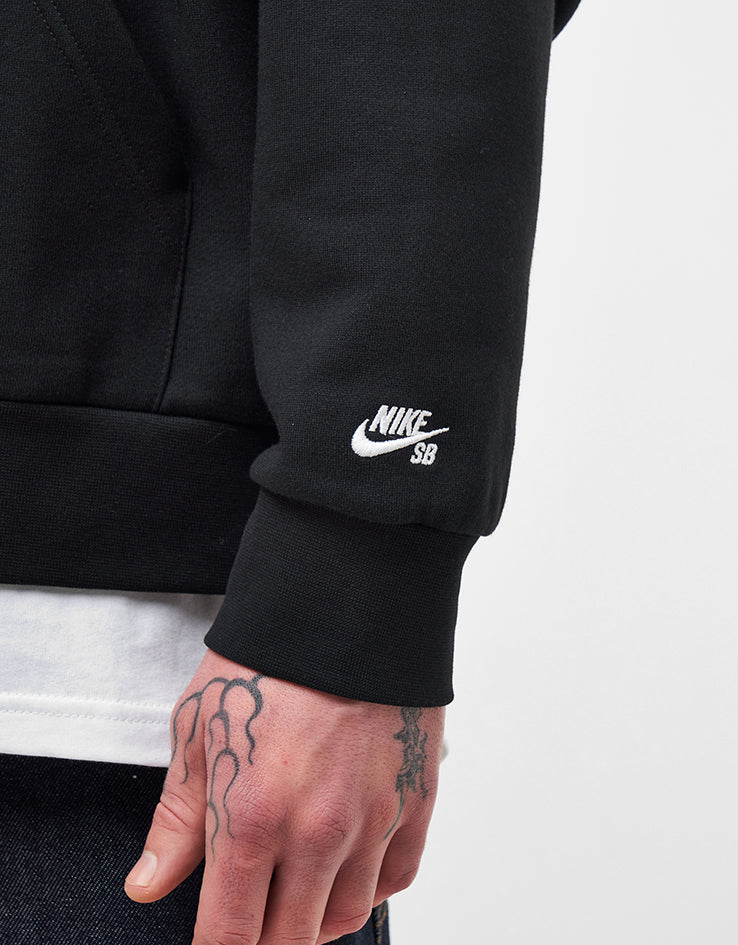 Nike SB Souvenir Pullover Zip Hoodie - Black - Image 6