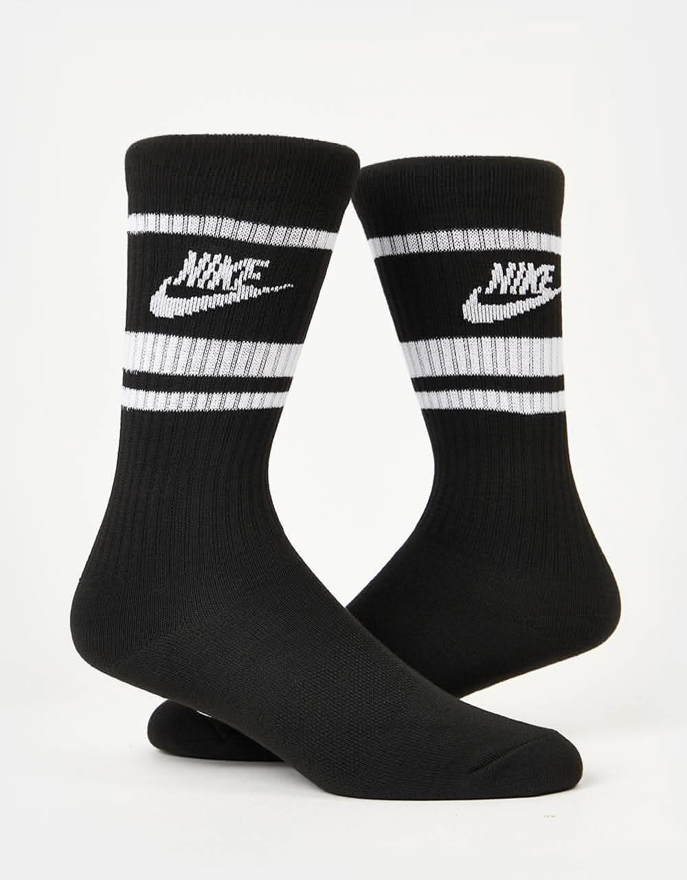Nike Dri-FIT Everyday Essential 3 Pack Crew Socks - Black/White - Image 6