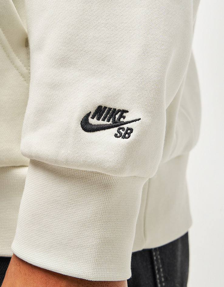 Nike SB Swoosh Grill Pullover Hoodie - Sail/Black - Image 4
