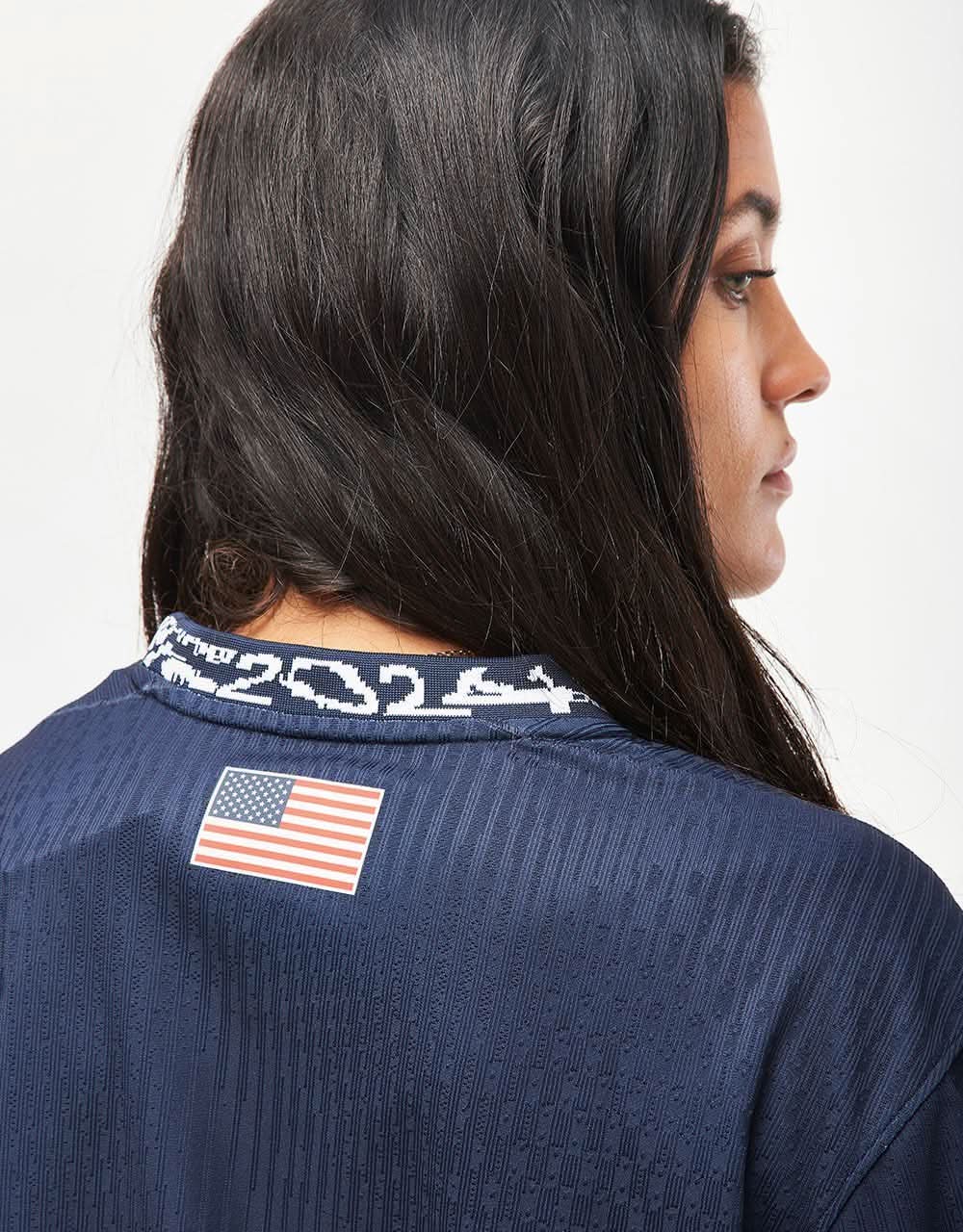 Nike SB 'Team USA' Dri-FIT ADV Skate Jersey - Obsidian/Bright Crimson/White - Image 10