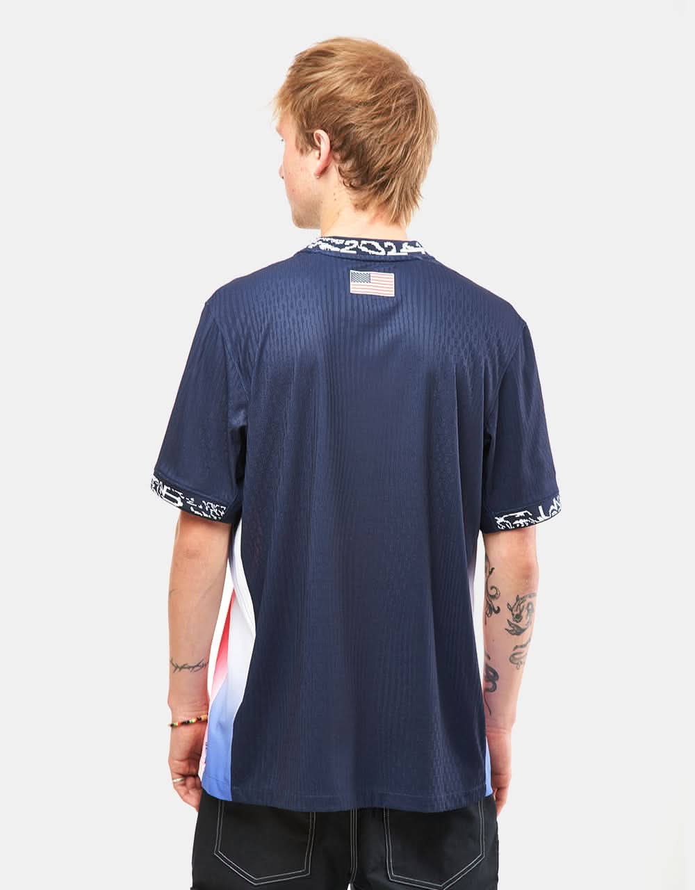 Nike SB 'Team USA' Dri-FIT ADV Skate Jersey - Obsidian/Bright Crimson/White - Image 2