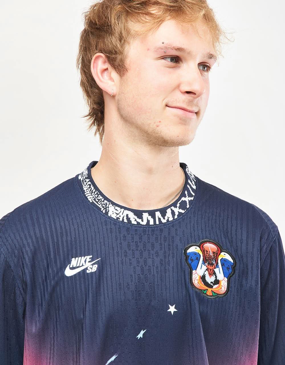 Nike SB 'Team USA' Dri-FIT ADV Skate Jersey - Obsidian/Bright Crimson/White - Image 3