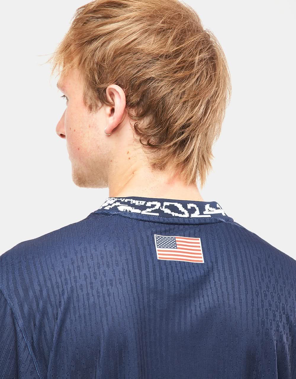 Nike SB 'Team USA' Dri-FIT ADV Skate Jersey - Obsidian/Bright Crimson/White - Image 4