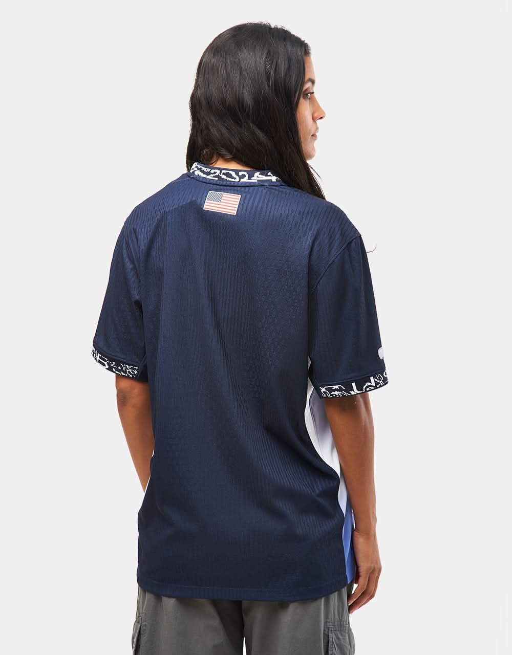 Nike SB 'Team USA' Dri-FIT ADV Skate Jersey - Obsidian/Bright Crimson/White - Image 8