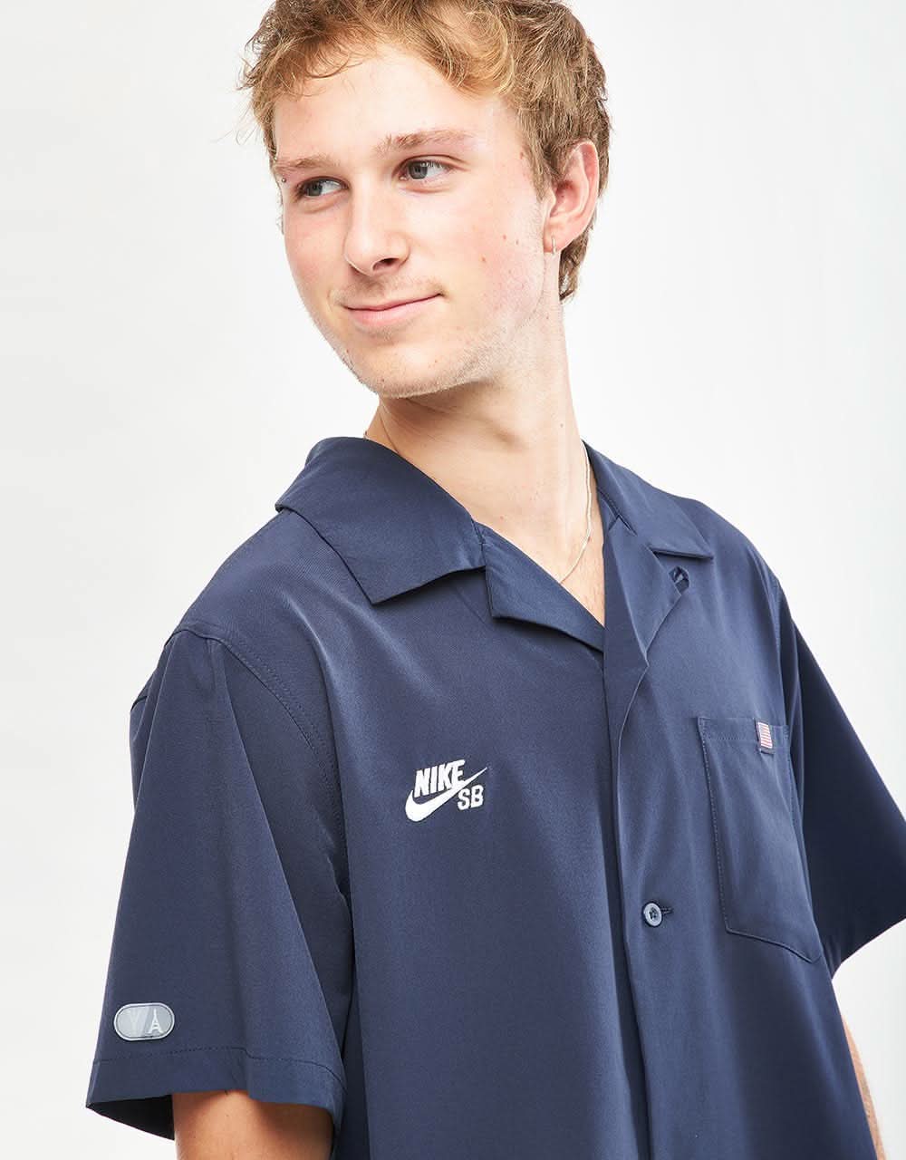 Nike SB 'Team USA' Skate Bowler S/S Shirt - Obsidian/White - Image 3