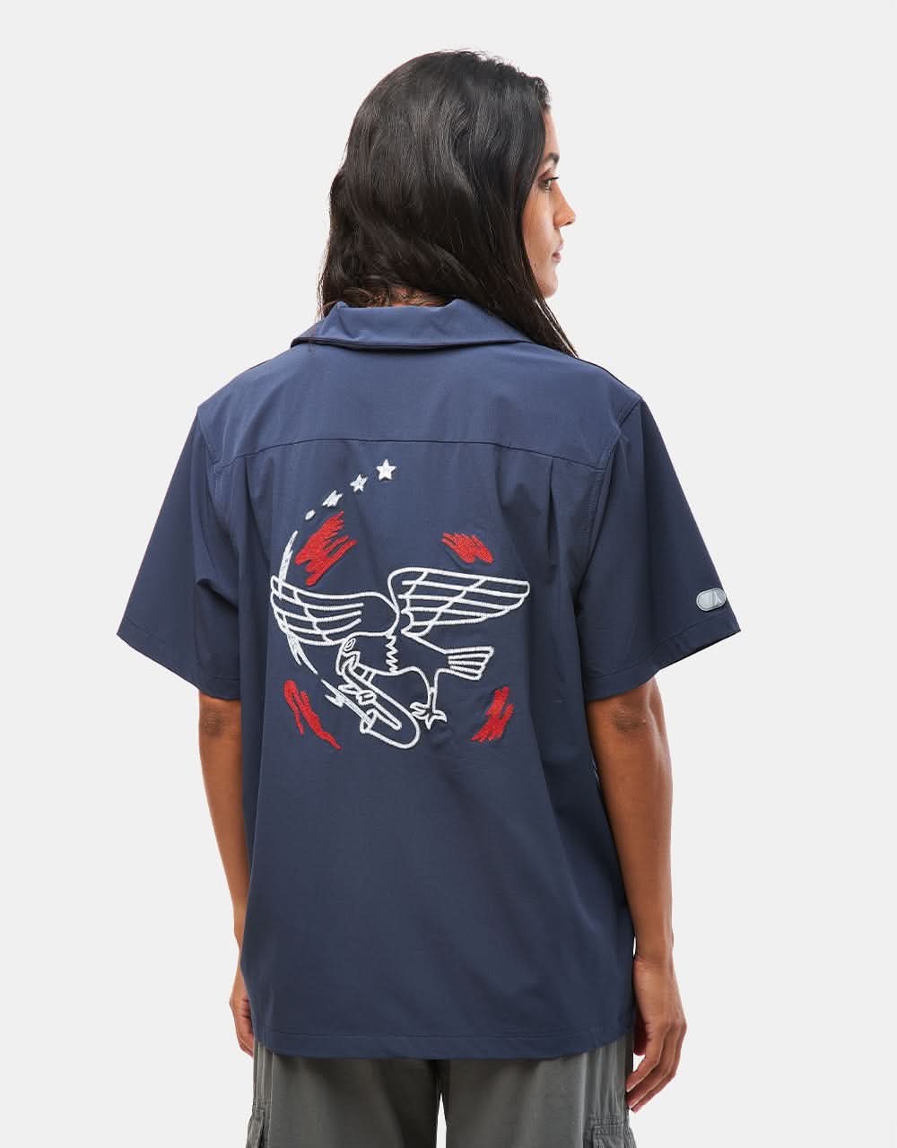 Nike SB 'Team USA' Skate Bowler S/S Shirt - Obsidian/White - Image 8