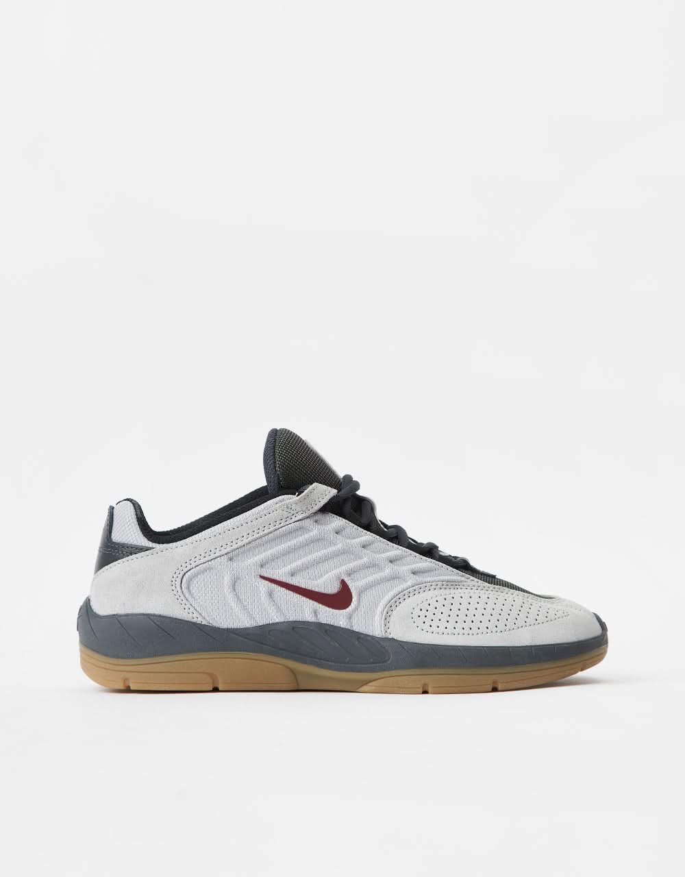 Nike SB Vertebrae Skate Shoes - Lt Smoke Grey/Dark Team Red - Image 2