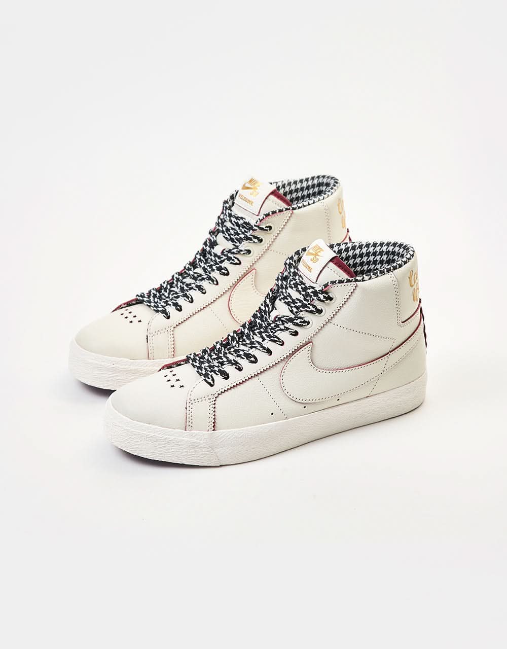 Nike SB 'Welcome Madrid' Zoom Blazer Mid QS Skate Shoes - Sail/Dark Beetroot-White - Image 3