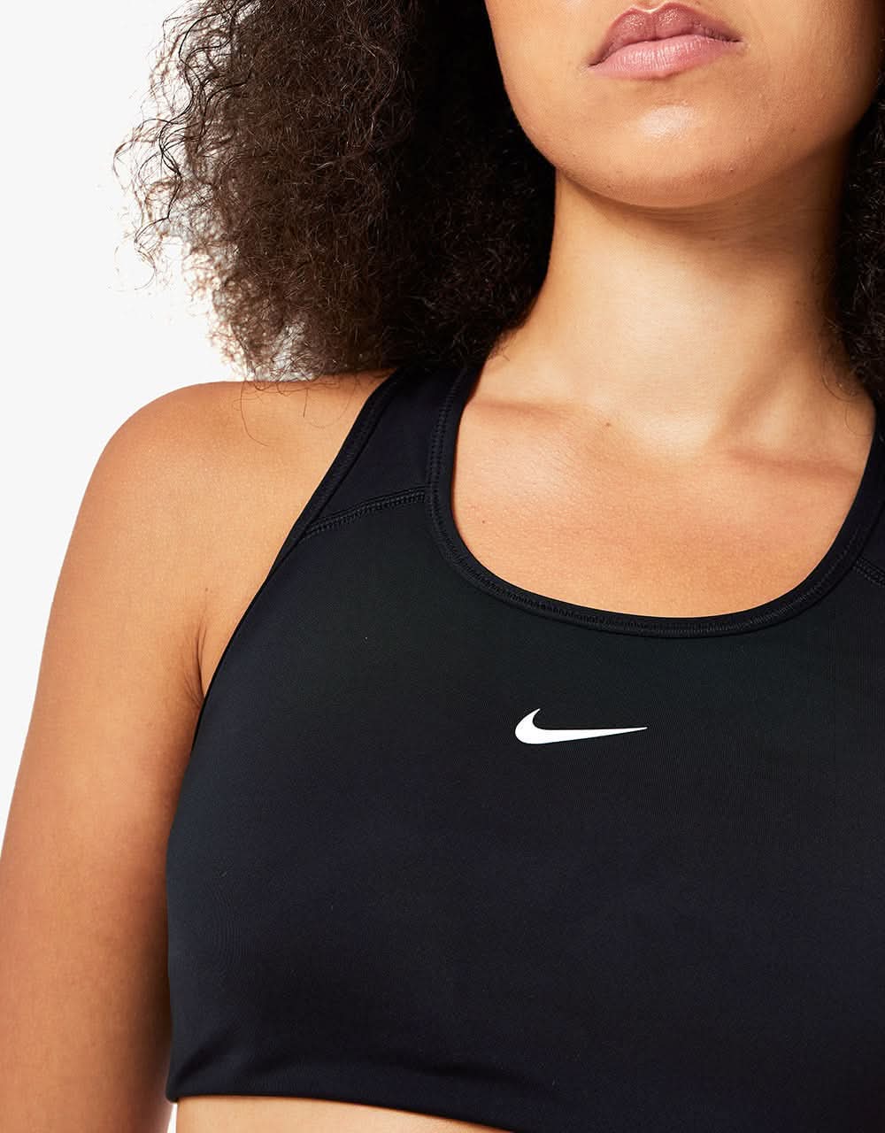 Nike SB Womens Medium-Support 1 Piece Padded Sports Bra - Black/White - Image 2
