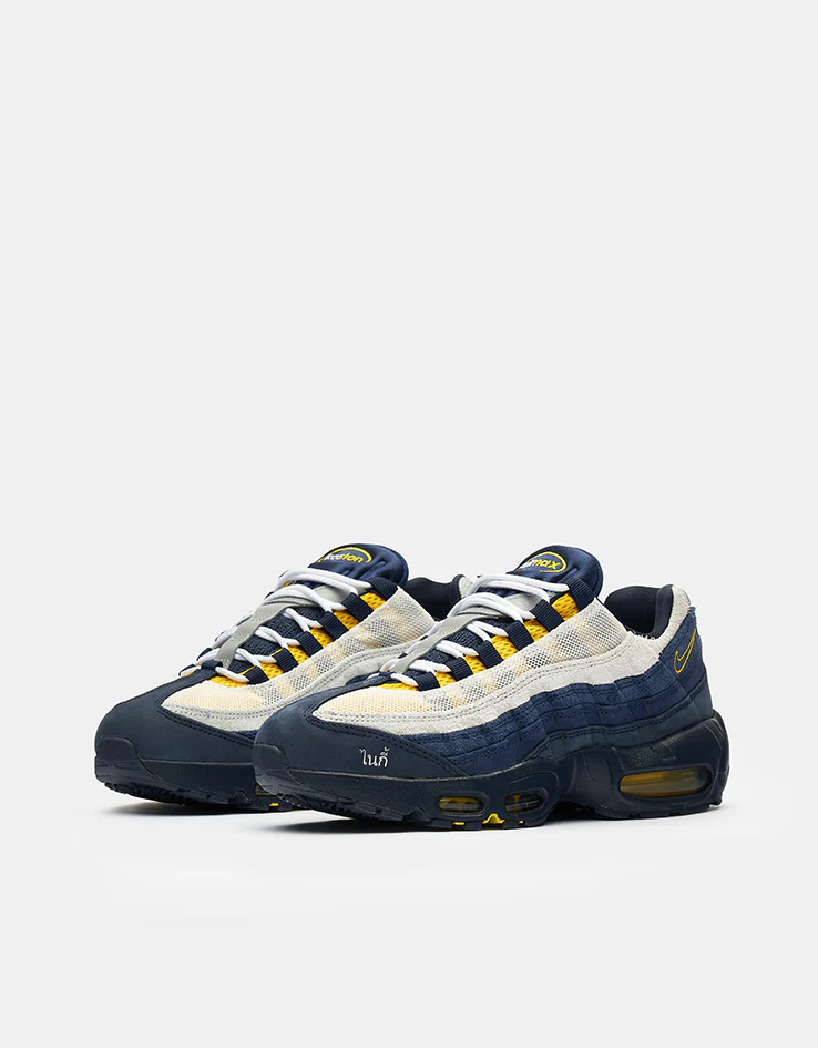 Nike SB x Eric Koston Air Max 95 Skate Shoes - Obsidian/Speed Yellow-Midnight Navy-Navy - Image 4