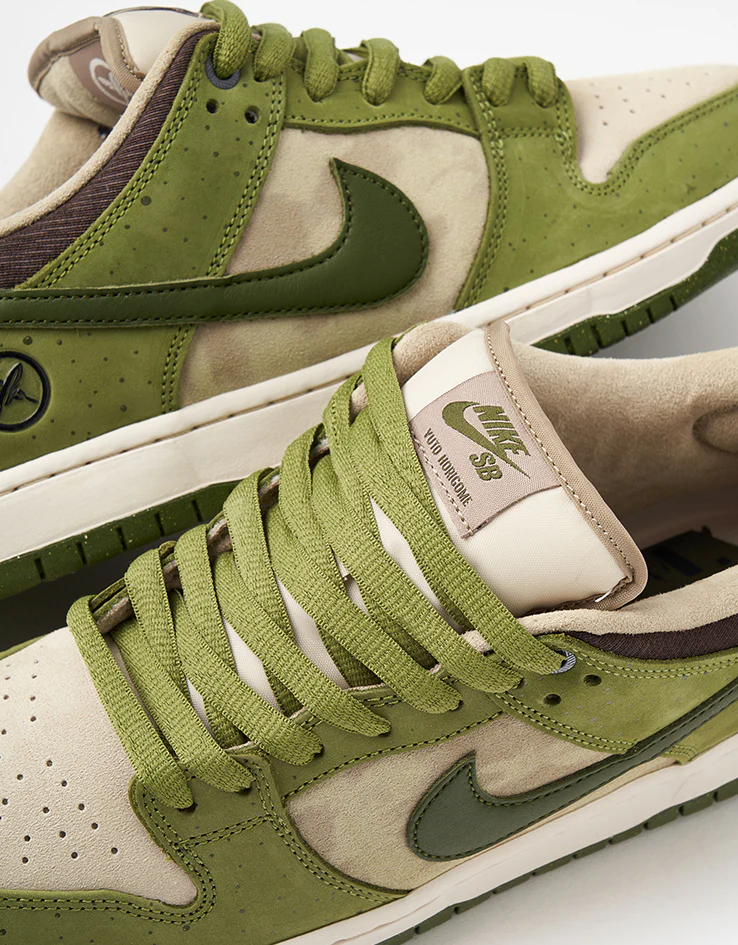 Nike SB 'Yuto' Dunk Low Pro QS Skate Shoes - Asparagus/Legion Green-Lt Khaki - Image 9