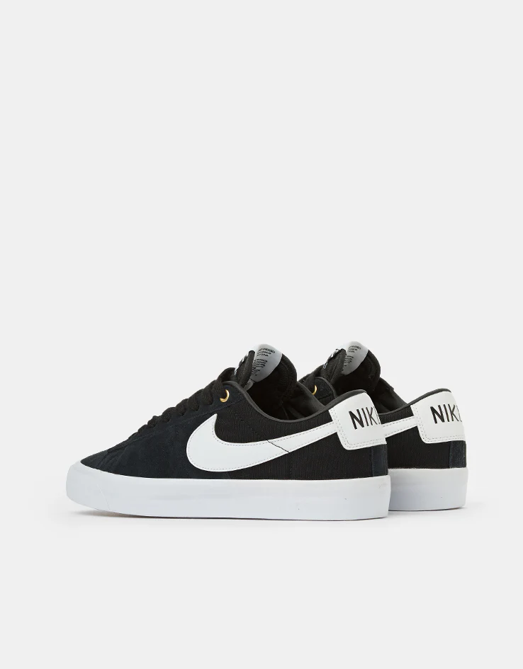 Nike SB Zoom Blazer Low Pro GT Skate Shoes - Black/White-Black-Gum Light Brown - Image 4