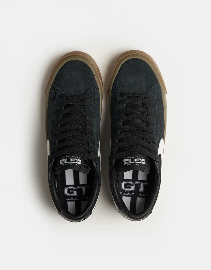 Nike SB Zoom Blazer Low Pro GT Skate Shoes - Black/White-Black-White - Image 2