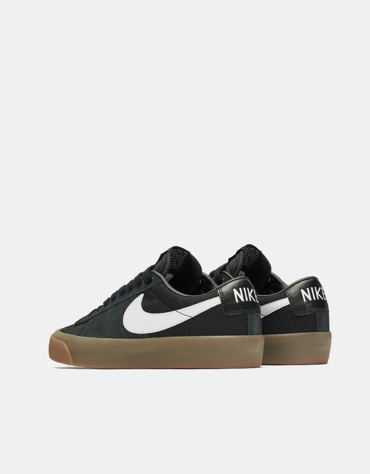 Nike SB Zoom Blazer Low Pro GT Skate Shoes - Black/White-Black-White - Image 4