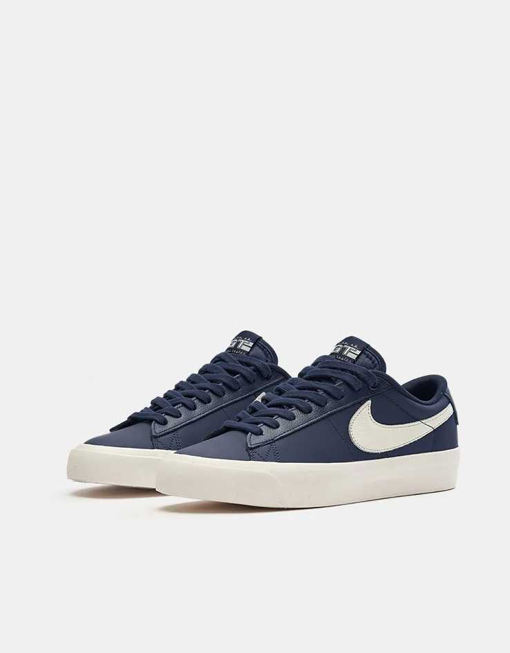 Nike SB Zoom Blazer Low Pro GT Skate Shoes - Blue Void/Sail-Blue Void - Image 3