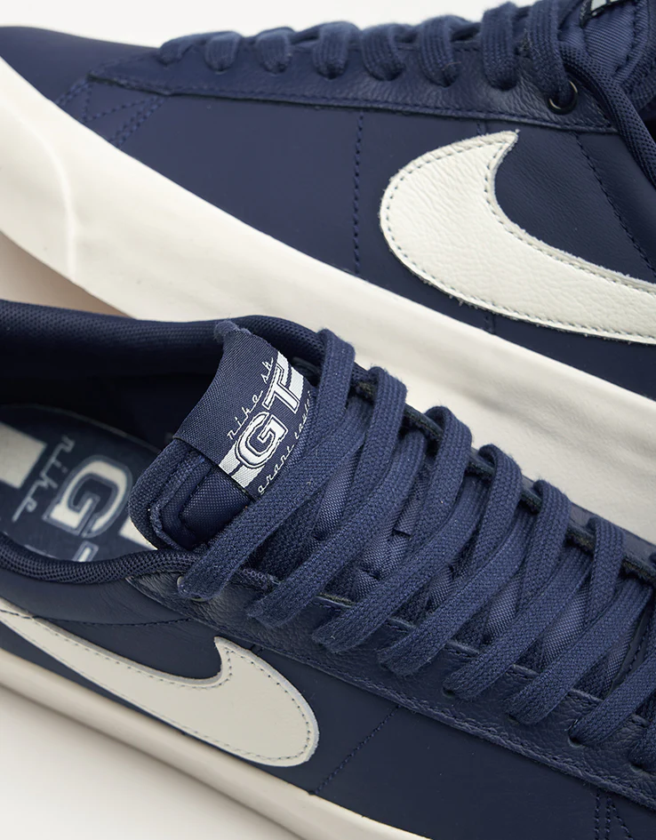 Nike SB Zoom Blazer Low Pro GT Skate Shoes - Blue Void/Sail-Blue Void - Image 5