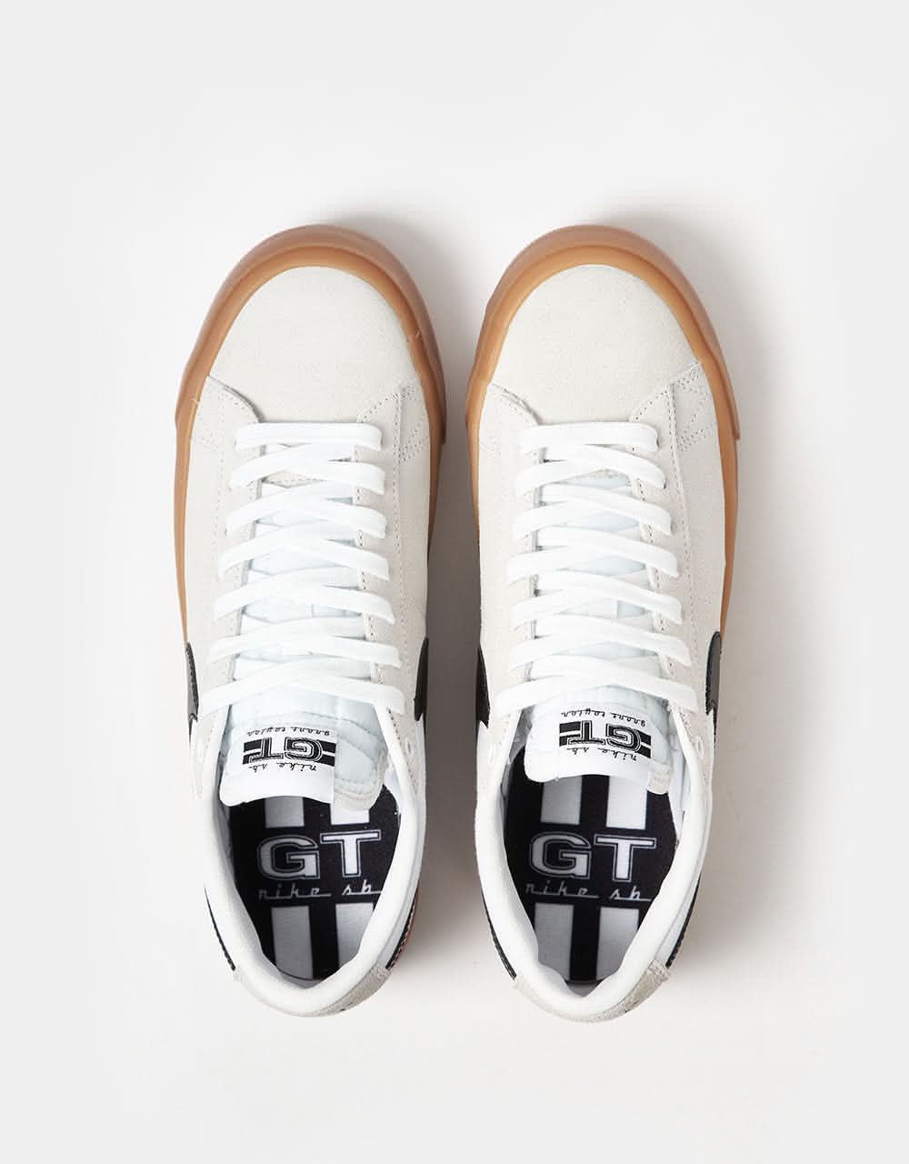 Nike SB Zoom Blazer Low Pro GT Skate Shoes - White/Black-White-White - Image 6