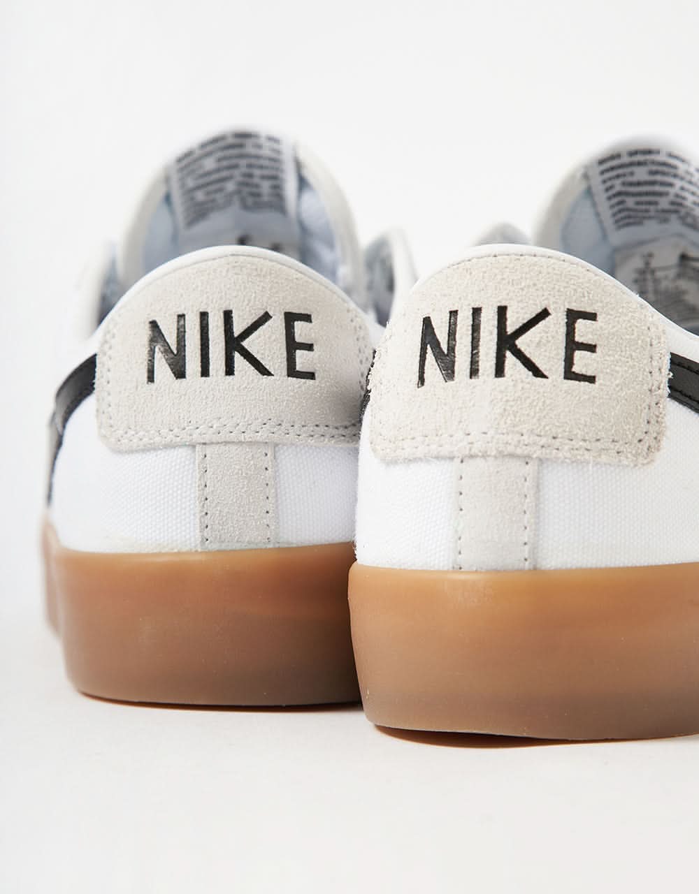 Nike SB Zoom Blazer Low Pro GT Skate Shoes - White/Black-White-White - Image 7