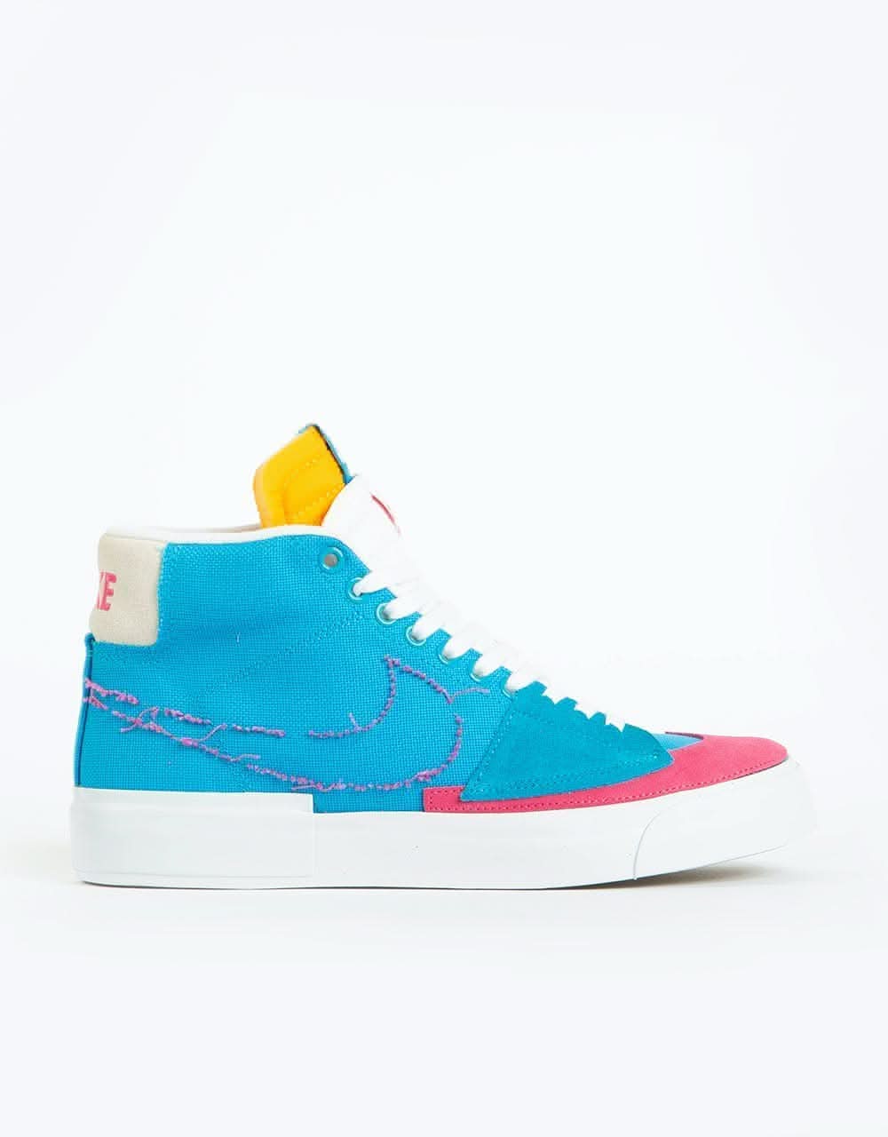 Nike SB Zoom Blazer Mid Edge Skate Shoes - Laser Blue/Watermelon-University Gold