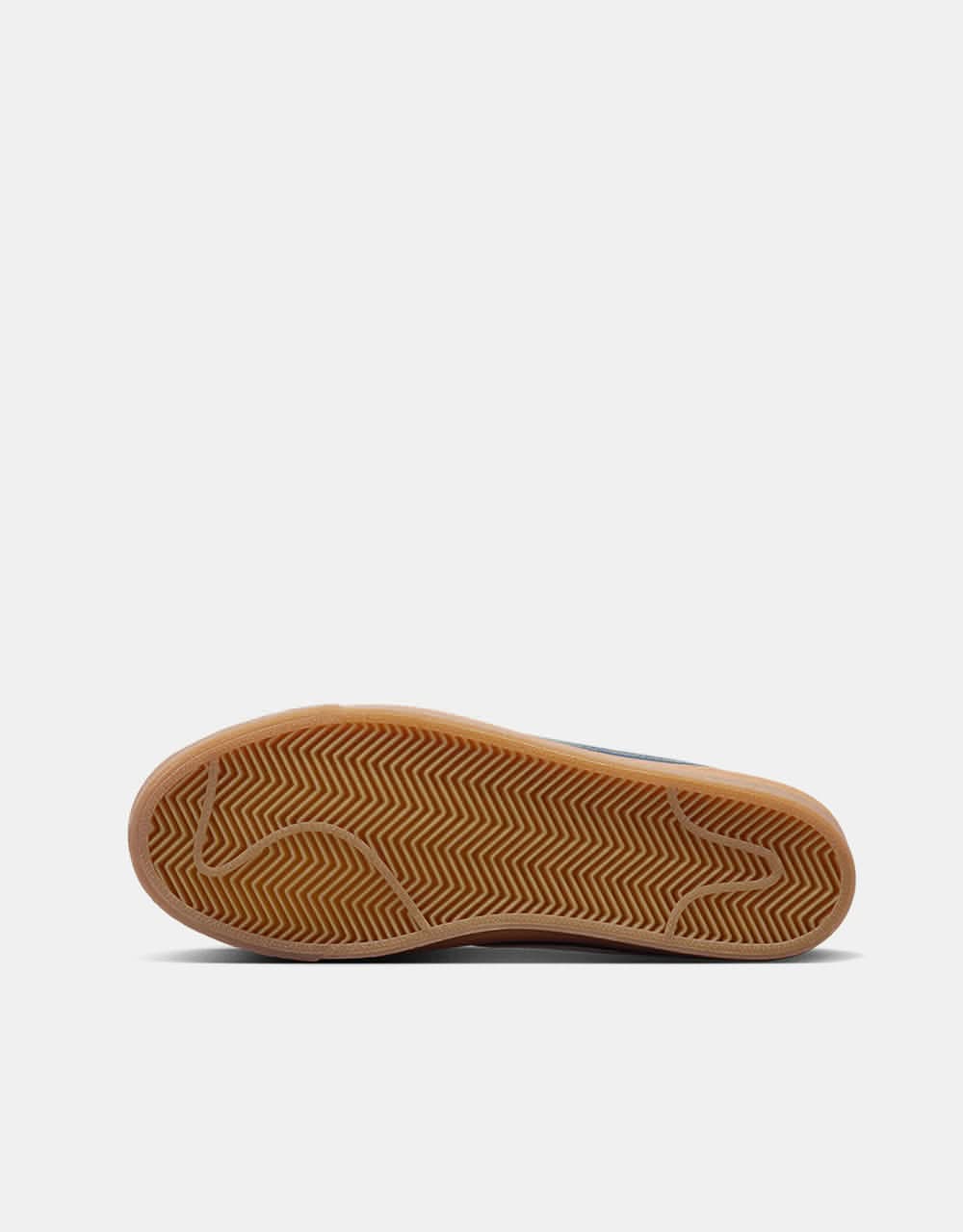 Nike SB Zoom Blazer Mid ISO Skate Shoes - Navy/White-Navy-Gum Lt Brown-Midnight Navy-Safety Orange - Image 8