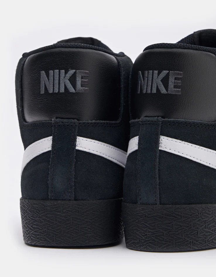 Nike SB Zoom Blazer Mid Skate Shoes - Black/White-Black-Black - Image 6