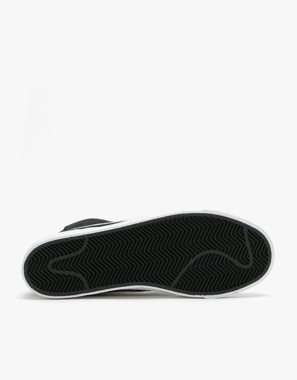 Nike SB Zoom Blazer Mid Skate Shoes - Black/White-White-White - Image 3