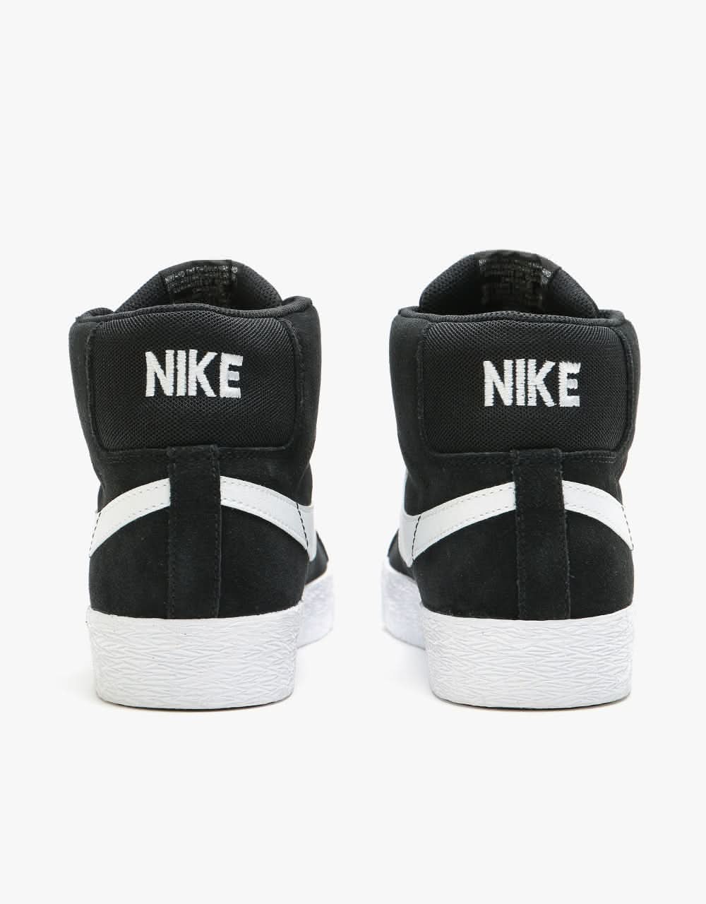 Nike SB Zoom Blazer Mid Skate Shoes - Black/White-White-White - Image 5