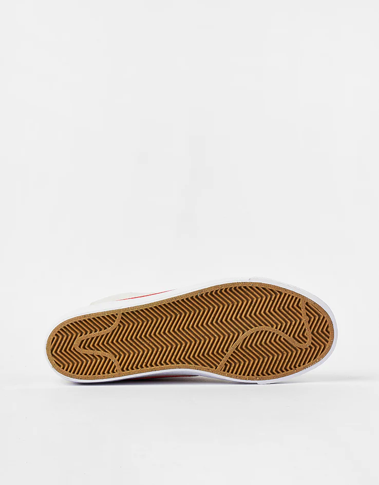 Nike SB Zoom Blazer Mid Skate Shoes - Pale Ivory/Noble Red-Silt Red-White - Image 8