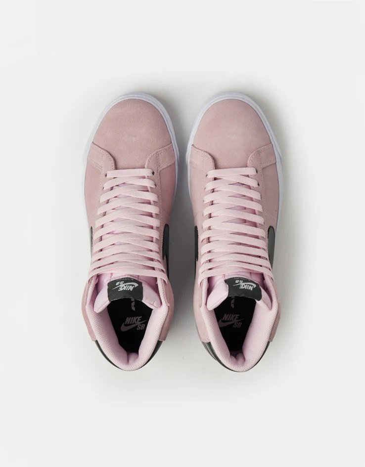 Nike SB Zoom Blazer Mid Skate Shoes - Pink Foam/Anthracite-White-Gum Yellow - Image 2