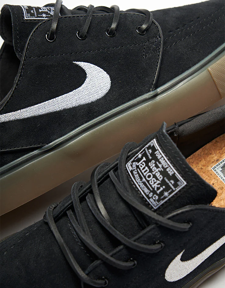 Nike SB Zoom Janoski OG+ Skate Shoes - Black/White-Black-Gum Light Brown - Image 5