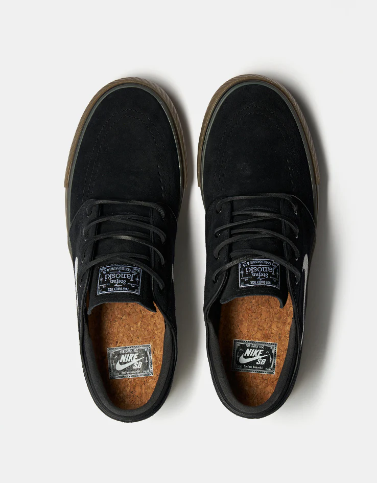 Nike SB Zoom Janoski OG+ Skate Shoes - Black/White-Black-Gum Light Brown - Image 6