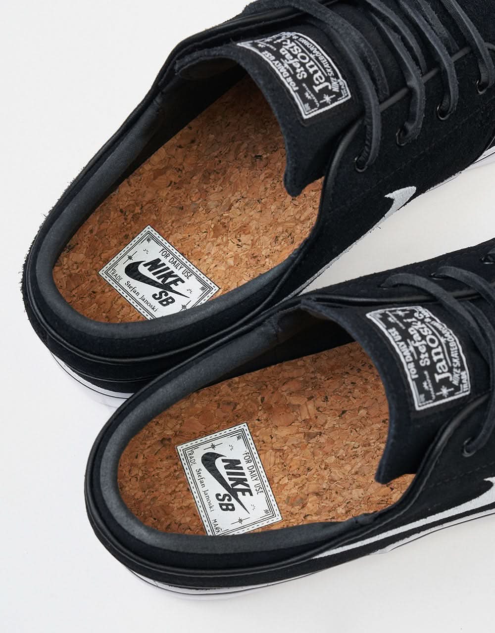Nike SB Zoom Janoski OG+ Skate Shoes - Black/White-Black-White - Image 5