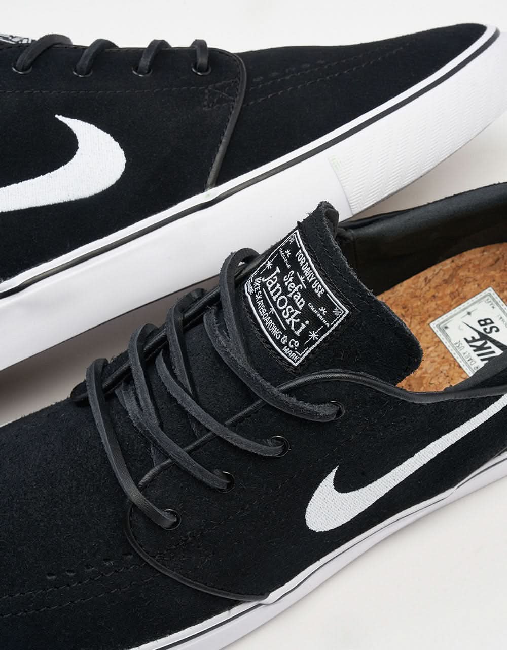 Nike SB Zoom Janoski OG+ Skate Shoes - Black/White-Black-White - Image 6
