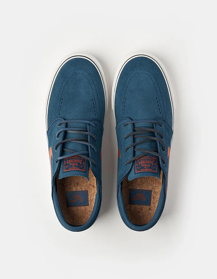 Nike SB Zoom Janoski OG+ Skate Shoes - Blue Force/Campfire Orange-Blue Force - Image 2
