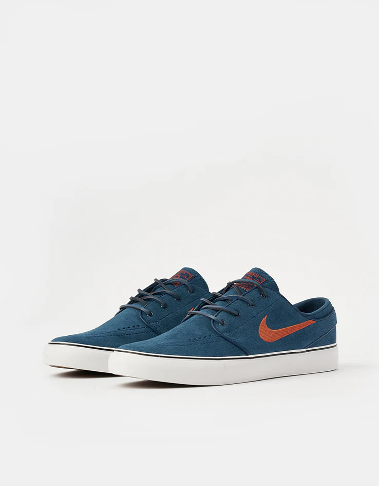 Nike SB Zoom Janoski OG+ Skate Shoes - Blue Force/Campfire Orange-Blue Force - Image 3