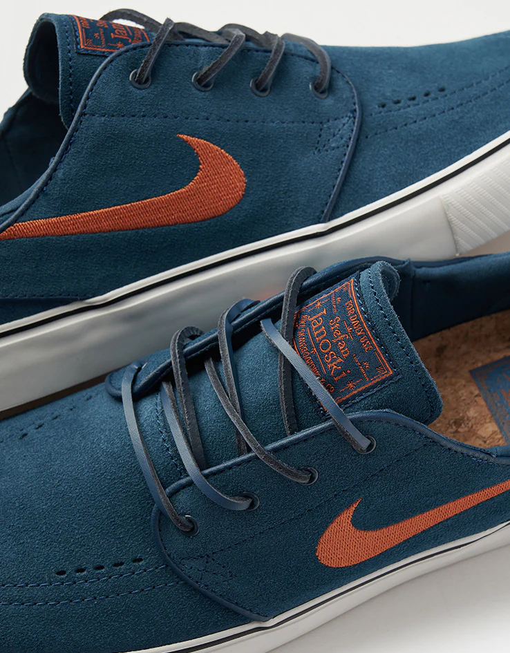 Nike SB Zoom Janoski OG+ Skate Shoes - Blue Force/Campfire Orange-Blue Force - Image 5