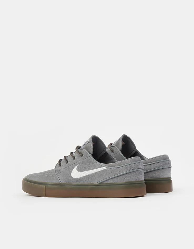 Nike SB Zoom Janoski OG+ Skate Shoes - Cool Grey/White-Cool Grey - Image 4