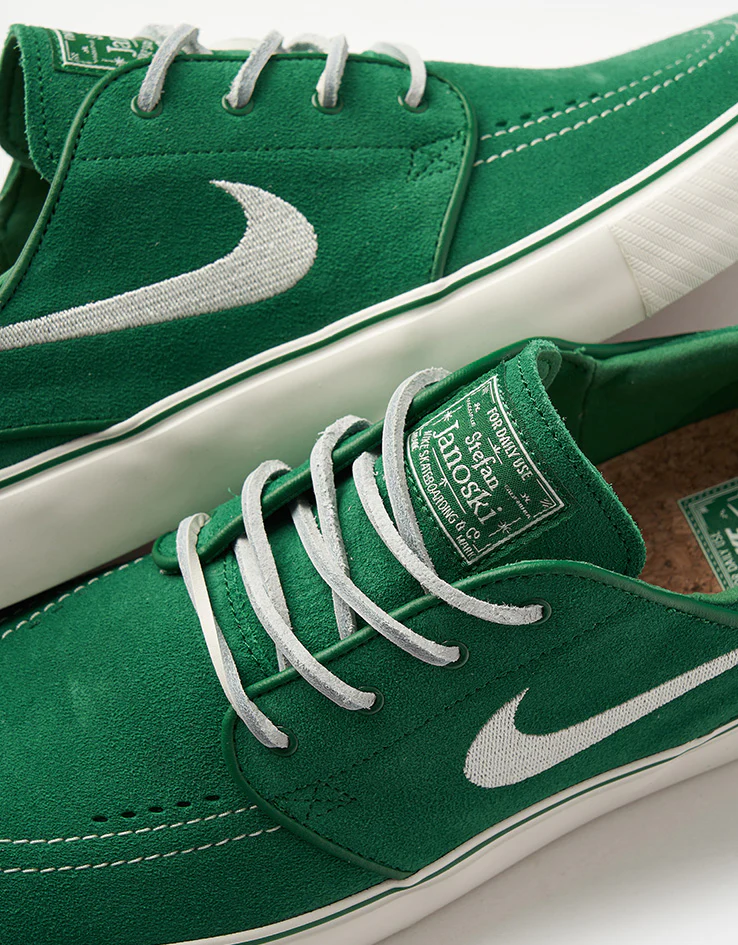 Nike SB Zoom Janoski OG+ Skate Shoes - Pine Green/Sail-Pine Green-Sail - Image 4