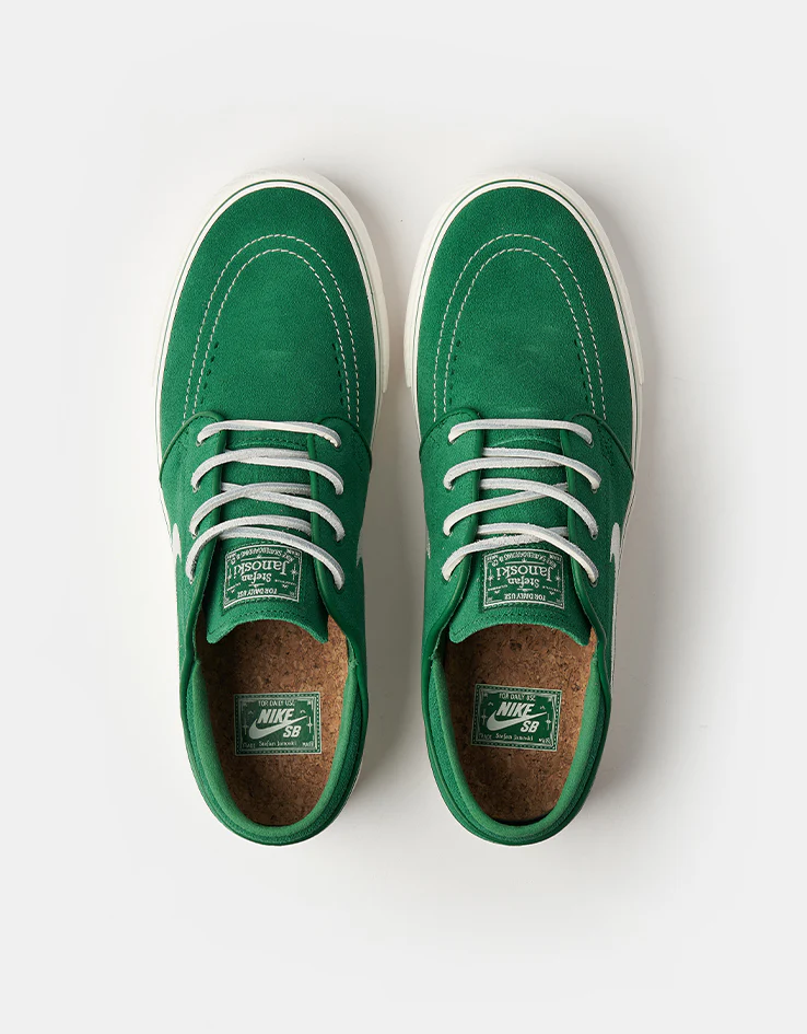 Nike SB Zoom Janoski OG+ Skate Shoes - Pine Green/Sail-Pine Green-Sail - Image 6